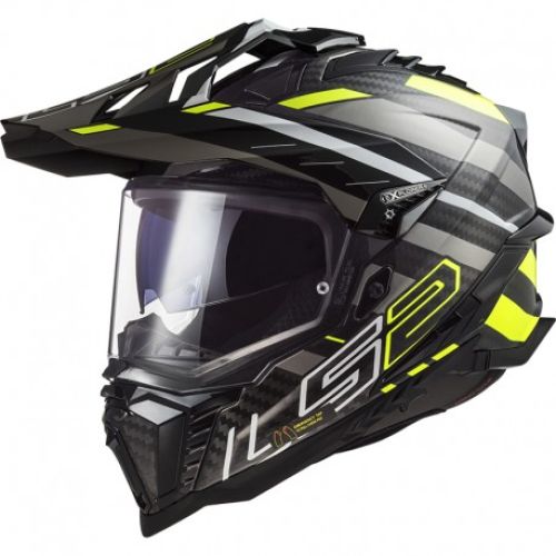 CASCO LS2 MX701 EXPLORER CARBON EDGE NEGRO AMARILLO