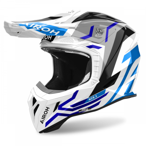 CASCO AIROH AVIATOR ACE 2 GROUND AZUL BRILLO