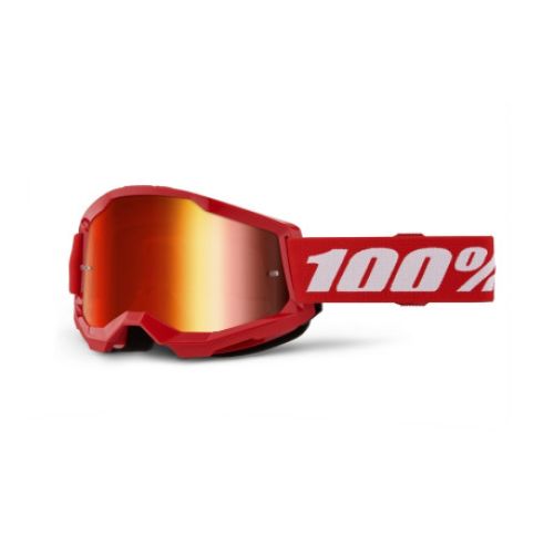 GAFAS 100% STRATA 2 ROJO LENTE ESPEJO ROJO