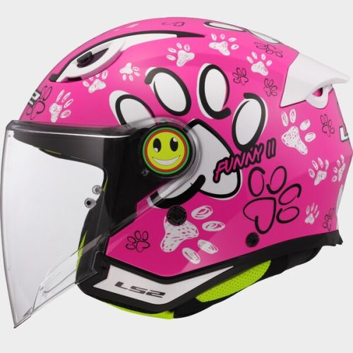CASCO LS2 OF622 FUNNY II PAWS PINK