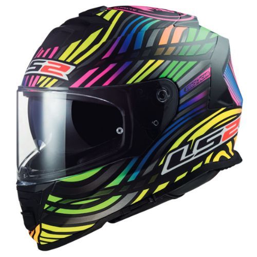 CASCO LS2 FF800 STORM II POWER MATT BLACK RAINBOW