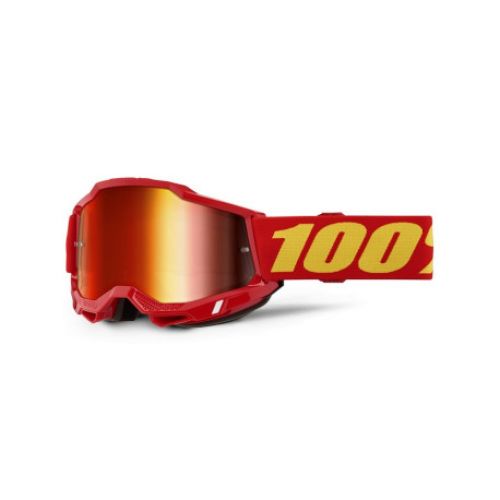 GAFAS 100% ACCURI 2 M2 ROJO LENTE ESPEJO ROJO