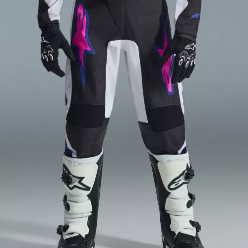 PANTALON ALPINESTARS YOUTH FLUID GRID NEGRO GRIS PURPURA