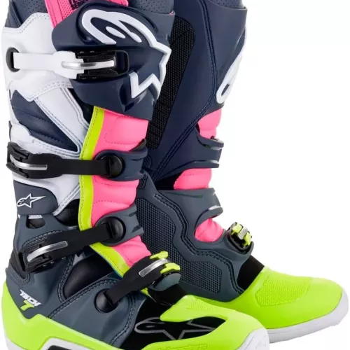 BOTAS ALPINESTARS TECH 7 NEGRO ROSA AMARILLO