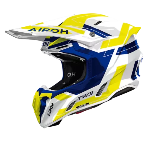 CASCO AIROH TWIST 3.0 DYNASTY AMARILLO AZUL BRILLO