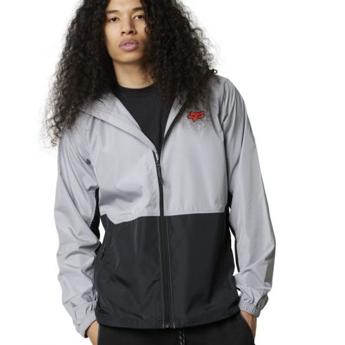 CORTAVIENTOS FOX LEED WINDBREAKER GRIS/NEGRO