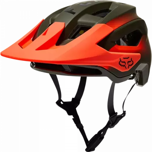 CASCO BMX FOX SPEEDFRAME PRO FADE NARANJA OLIVA