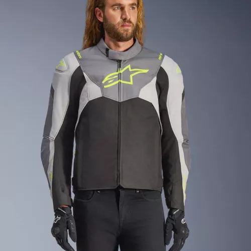 CHAQUETA ALPINESTARS T-JAWS V4 WP GRIS FLUOR