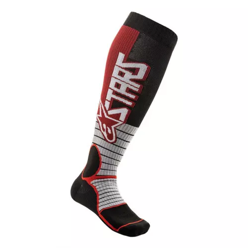 CALCETINES ALPINESTARS MX PRO NEGRO ROJO GRIS