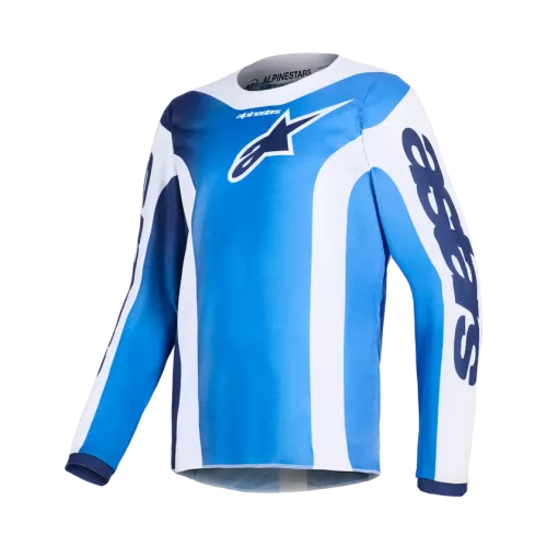 CAMISETA ALPINESTARS YOUTH FLUID PORTL AZUL BLANCO