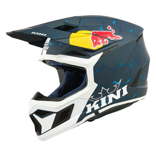 CASCO KINI MX3 RED BULL 1.0 AZUL BLANCO