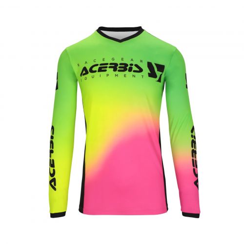 CAMISETA ACERBIS MX J-TRACK STABI FUCSIA AMARILLO