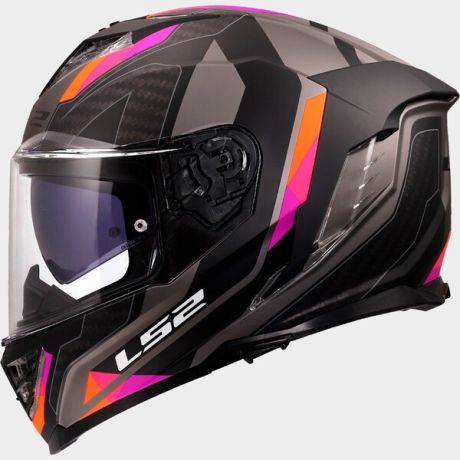 CASCO LS2 STORM II SPORTY GRIS MATE PURPURA
