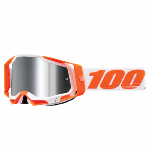 GAFAS 100% RACECRAFT 2 NARANJA LENTE ESPEJO PLATA