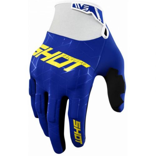 GUANTES SHOT DRIFT SPIDER AZUL AMARILLO