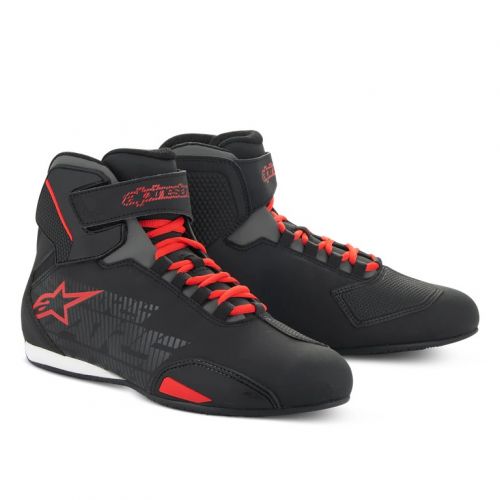 ZAPATOS SEKTOR ALPINESTARS NEGRO GRIS ROJO