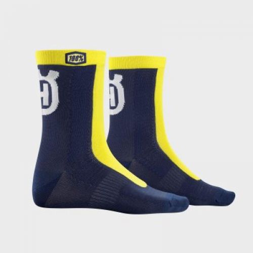 CALCETINES HUSQVARNA BIKE REMOTE AZUL/AMARILLO