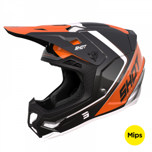 CASCO SHOT CORE FAST NARANJA PERLADO