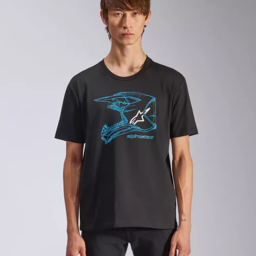 CAMISETA ALPINESTARS MX HELMET CSF NEGRO AZUL
