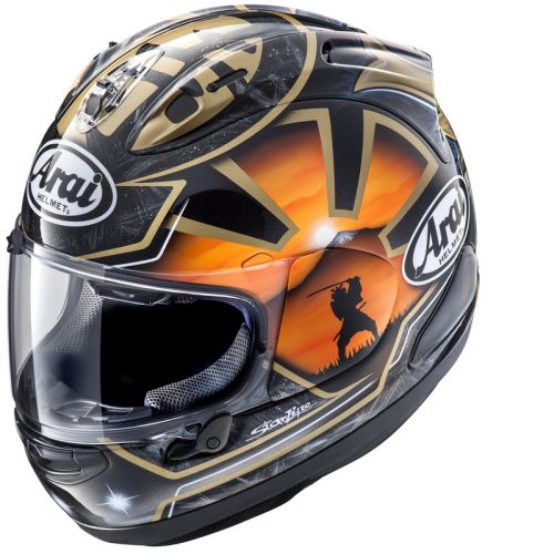 CASCO ARAI RX-7V EVO PEDROSA SPIRIT ORO