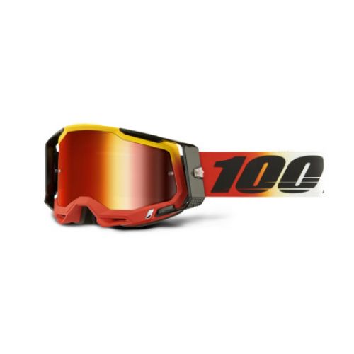 GAFAS 100% RACECRAFT 2 OGUSTO LENTE ESPEJO ROJO
