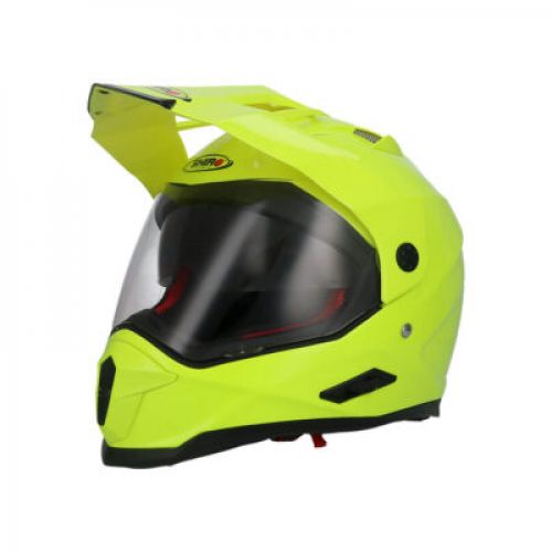 CASCO SHIRO MX-313 DUAL SPORT AMARILLO FLUOR