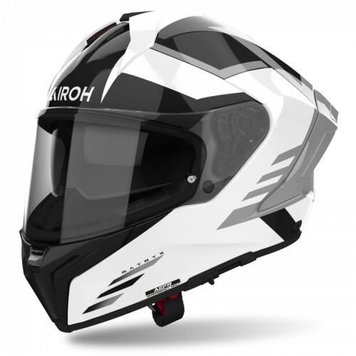 CASCO AIROH MATRYX THRON BLANCO BRILLO