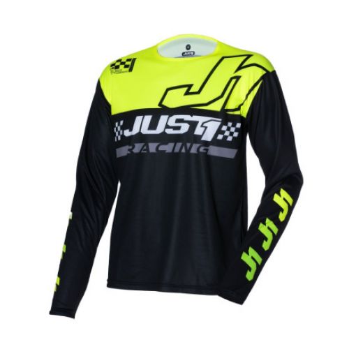 CAMISETA JUST1 J-COMMAND COMP NEGRO-FLUOR
