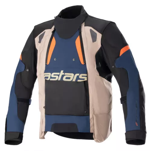 CHAQUETA ALPINESTARS HALO DRYSTAR AZUL/ARENA/NARANJA