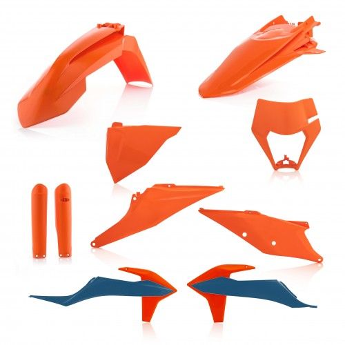 FULL KIT PLÁSTICOS ACERBIS KTM EXC/EXC-F 20-23 NARANJA-NEGRO