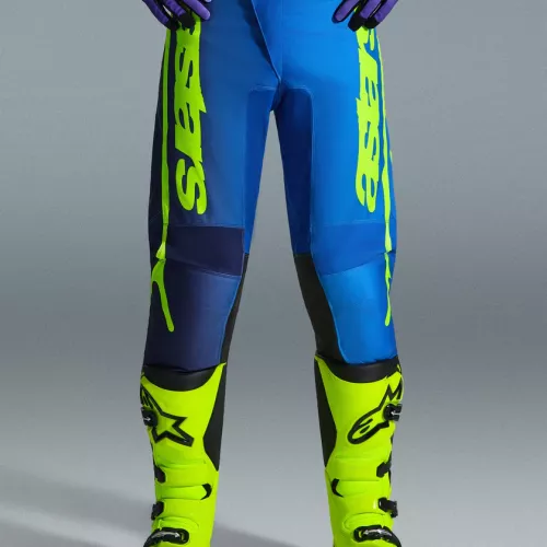 PANTALON ALPINESTARS FLUID APEX AZUL AMARILLO