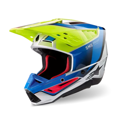 CASCO ALPINESTARS S-M5 SAIL AZUL AMARILLO