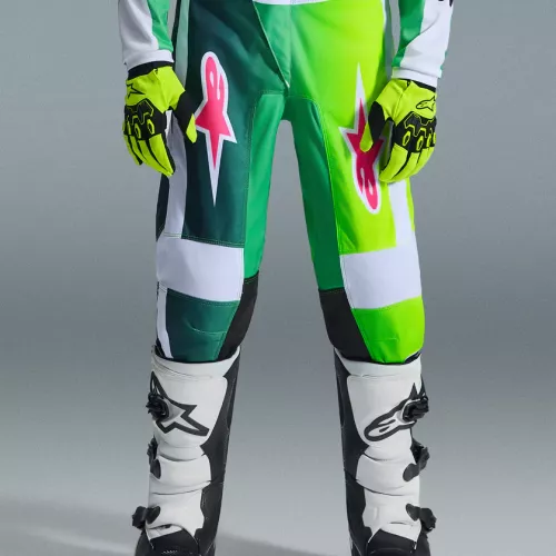 PANTALON ALPINESTARS YOUTH FLUID PORTL VERDE BLANCO