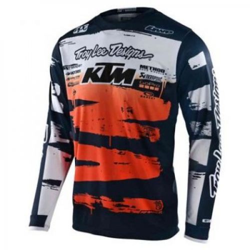 CAMISETA TROY LEE DESIGNS GP BRUSHED TEAM NAVY NARANJA