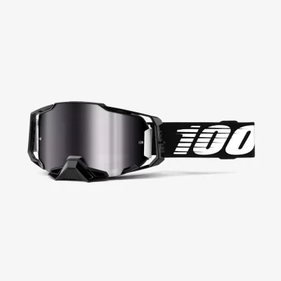 GAFAS 100% ARMEGA BLACK LENTE ESPEJO PLATA