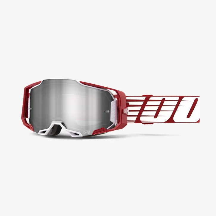 GAFAS 100% ARMEGA OVERSIZED DEEP RED LENTE ESPEJO PLATA 02
