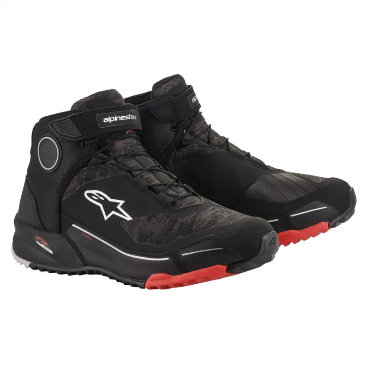 ZAPATOS ALPINESTARS CR-X DRYSTAR NEGRO CAMO ROJO 01