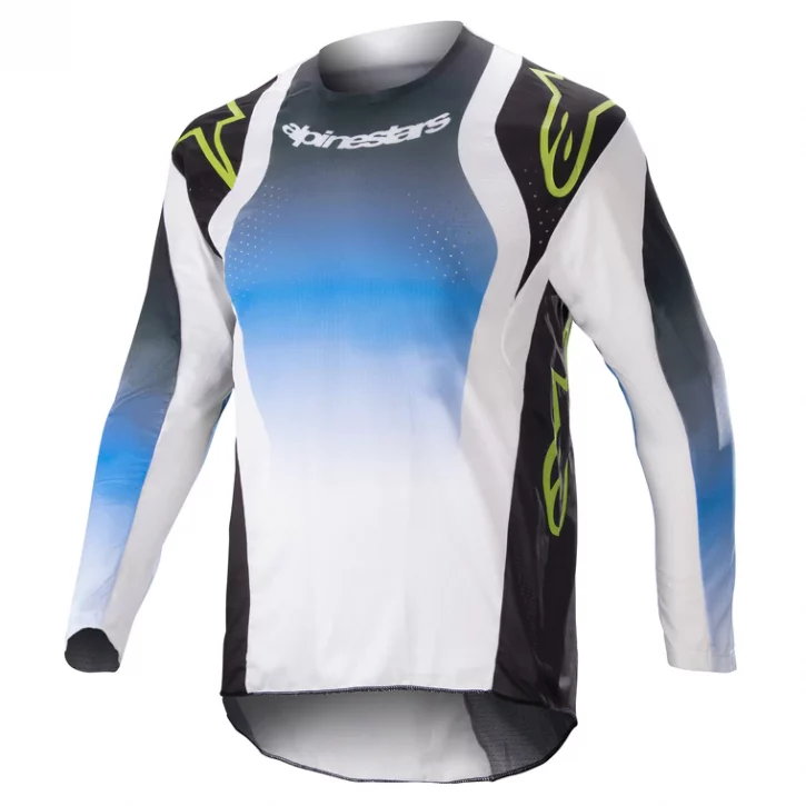 CAMISETA ALPINESTAR YOUTH RACER PUSH AZUL BLANCO 01