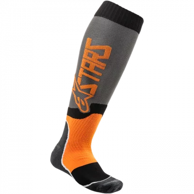 calcetines alpinestars mx plus 2 gris naranja