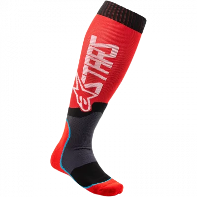 calcetines alpinestars mx plus 2 rojo blanco