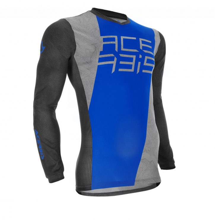 camiseta acerbis mx j-track one azul gris