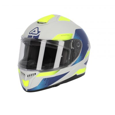 casco acerbis krapon gris azul