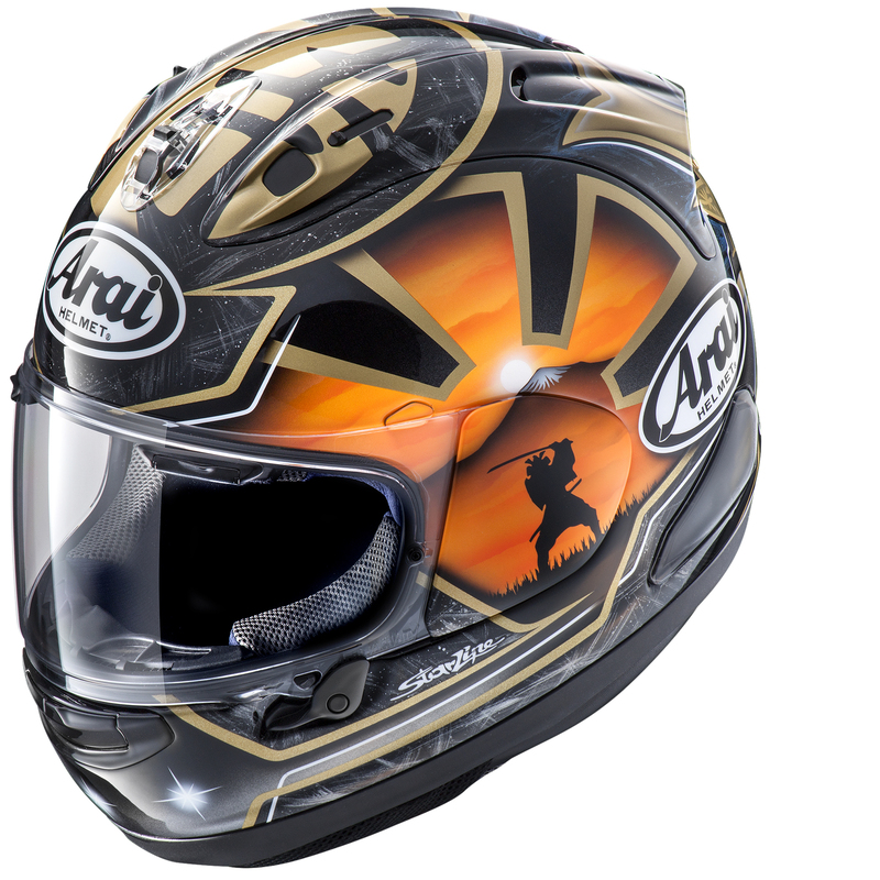 Casco ARAI RX-7V EVO PEDROSA SPIRIT ORO · UK Racing