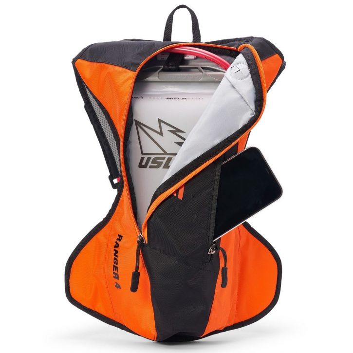 mochila uswe ranger 4 negra naranja