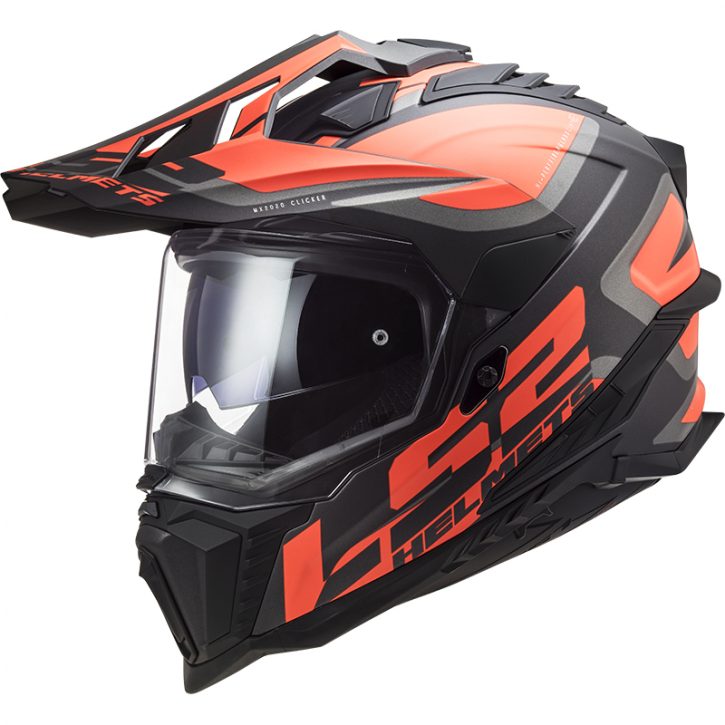 casco ls2 mx701 alter negro mate naranja