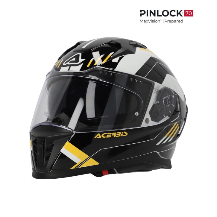 casco acerbis x-way negro amarillo