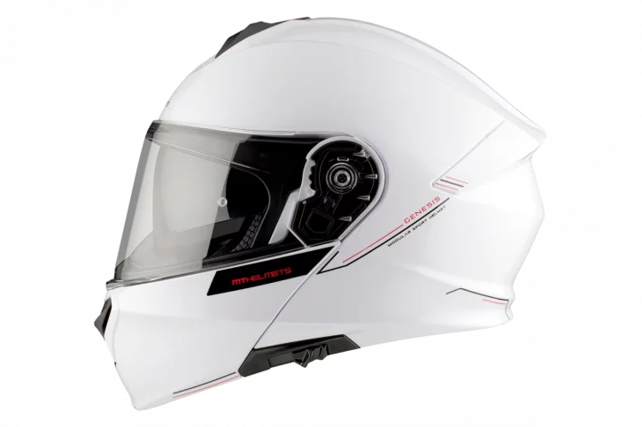 casco mt genesis sv blanco brillo