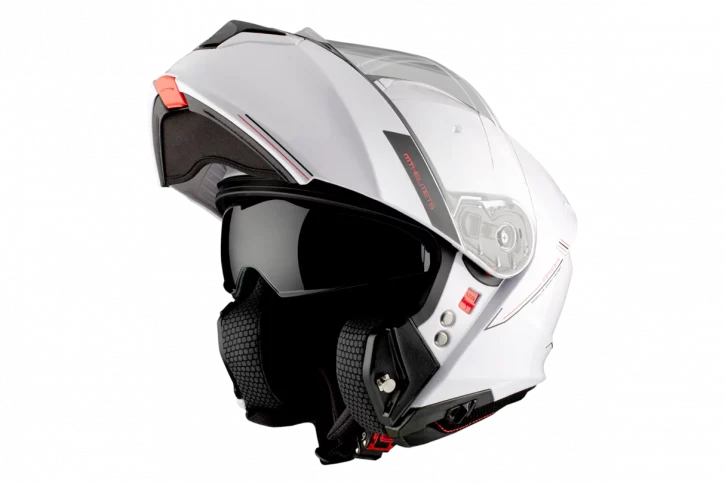 casco mt genesis sv blanco brillo