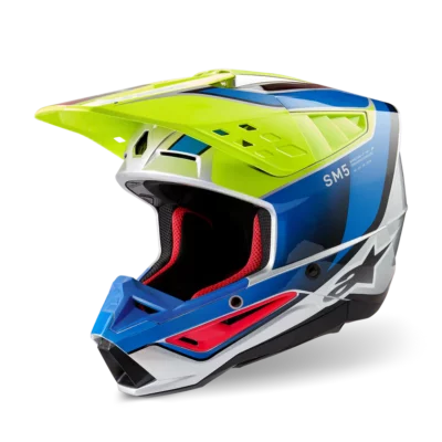CASCO ALPINESTARS s-m5-AMARILLO AZUL