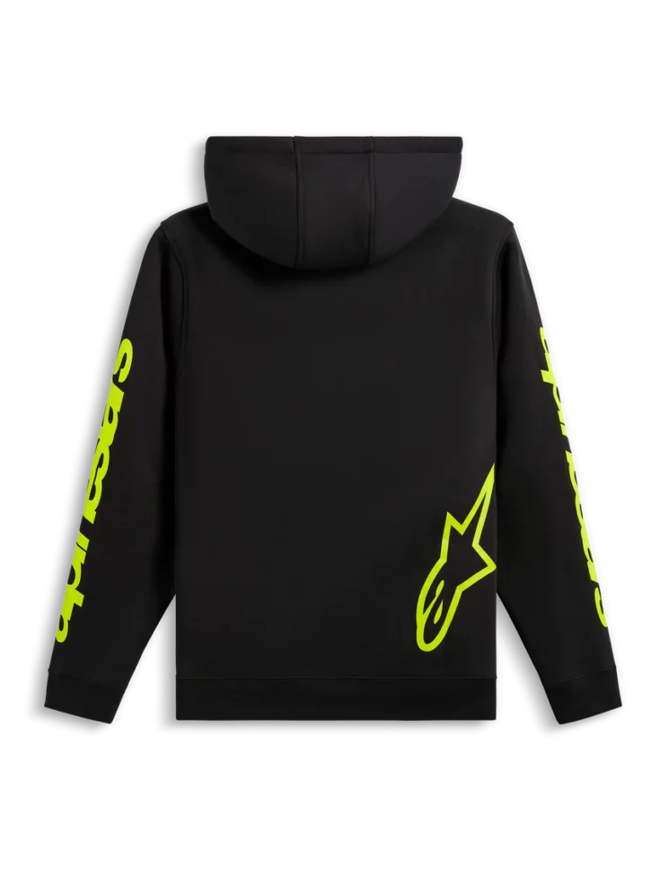 SUDADERA ALPINESTARS-Triple-Hoodie NEGRO FLUOR